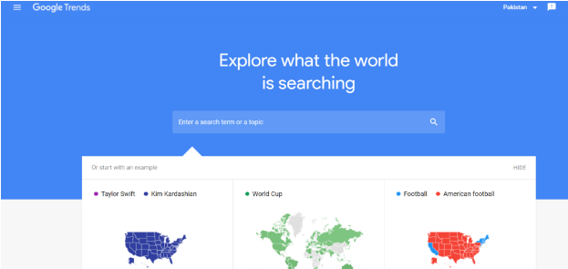 Google Trends website screenshot