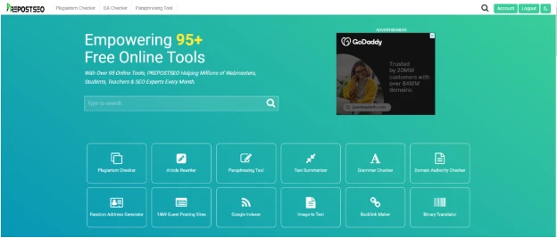 The Best SEO Tools That Will Help You Boost Your Ranking In SERPs 5 Prepostseo website screenshot