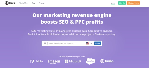 The Best SEO Tools That Will Help You Boost Your Ranking In SERPs 10 SpyFu website screenshot