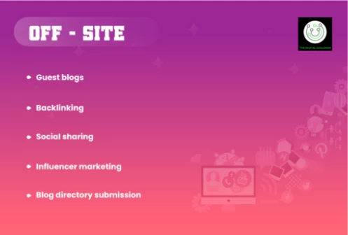 image showing what things go into off-site SEO 